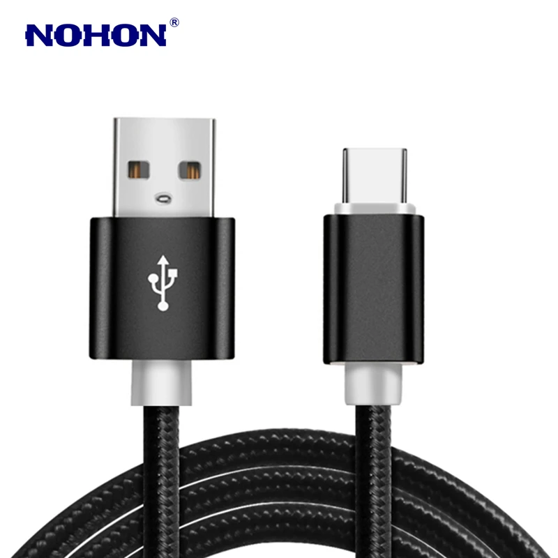 USB-кабель в металлической оплетке для Huawei Mate 20 Pro Honor 8 9 10 Samsung S9 S10 Plus OnePlus 6 6T 7 кабели