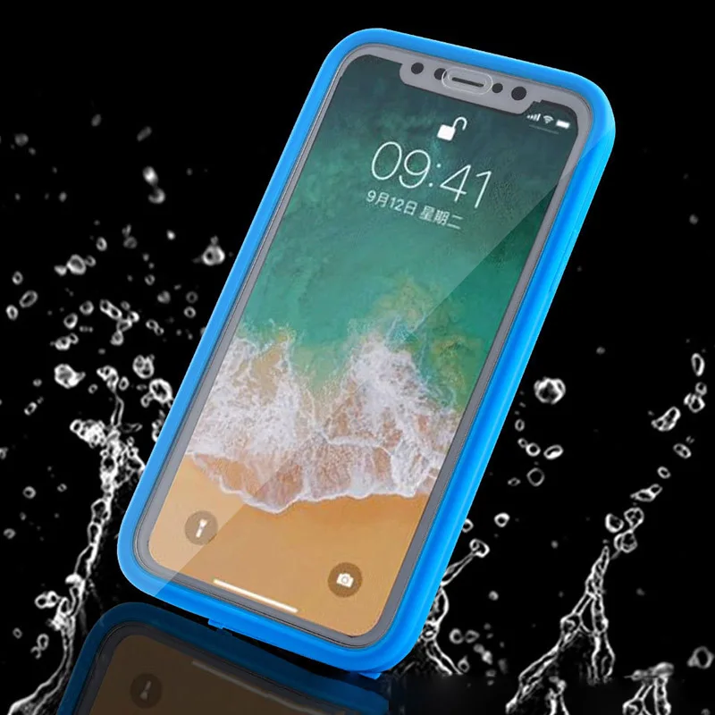 500 шт силиконовые водонепроницаемые чехлы для iPhone XS Max XR X 8 7 6 6 S Plus SE 5 5S Передняя Задняя мягкая TPU полная защита от ударов