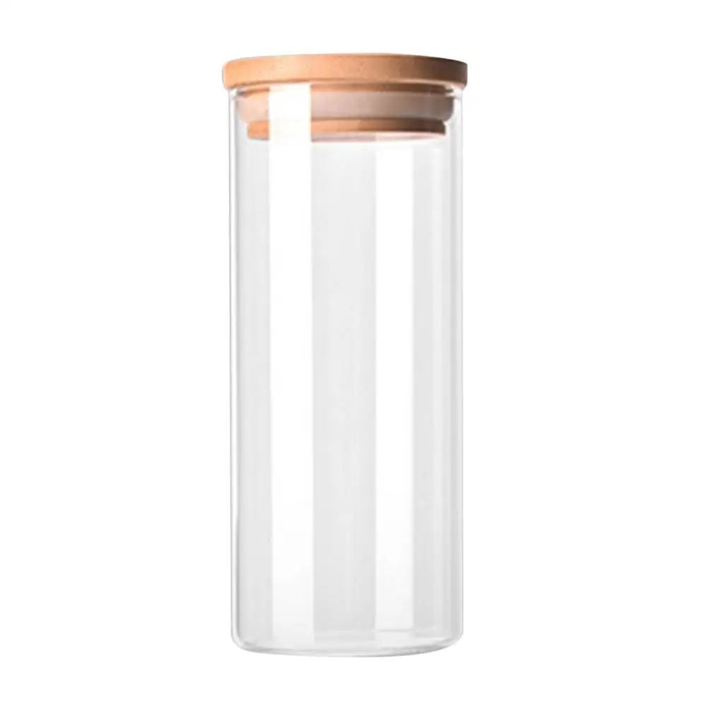 Transparent High Borosilicate Glass Kitchen Storage Bottle Store Food Ingredient Candy Biscuit Storage Jar Organization - Цвет: 65 x 150 mm