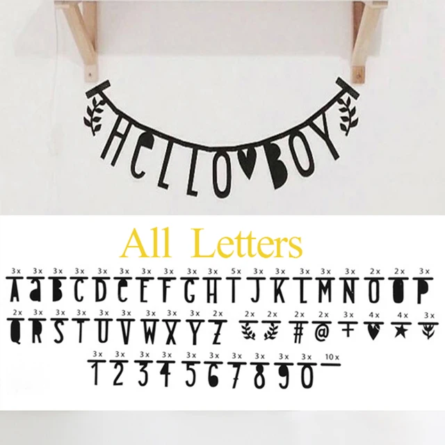 paper letters for banner