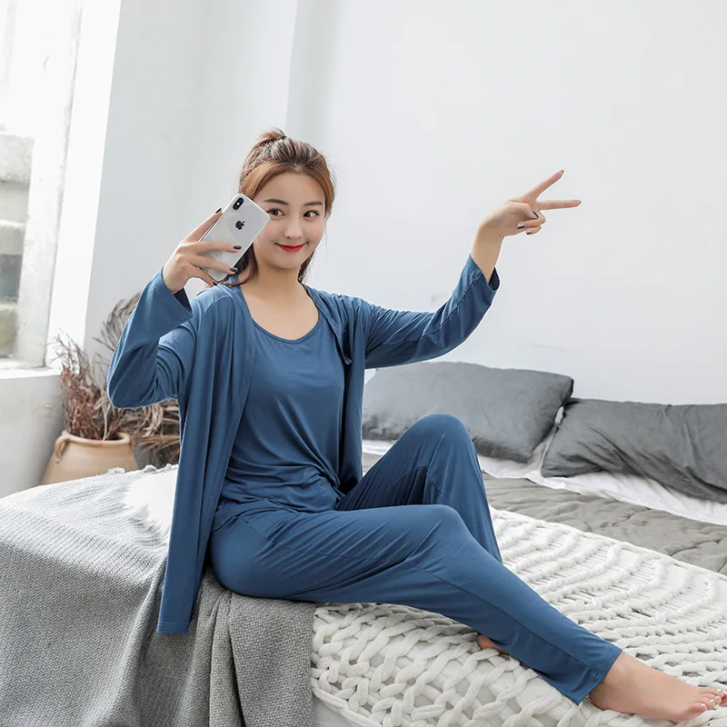 

Fashion New Women Gown Set Underwear Warm Winter Keep Warm Cotton Sleepwear Home Wear Casual Lace Home Robe Sleep Loungewear