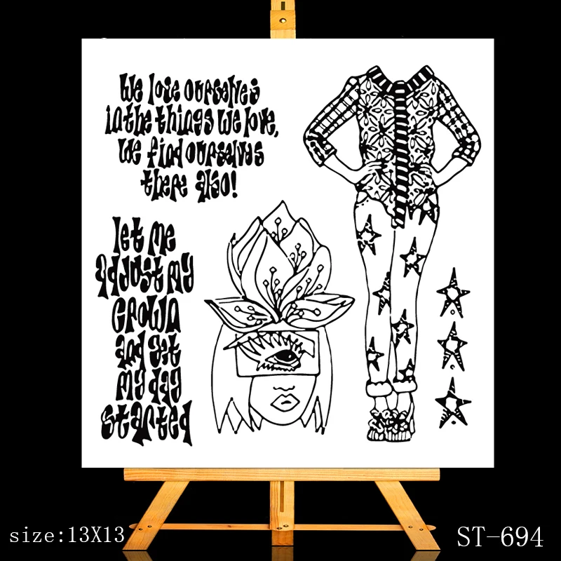 

AZSG Lotus Flower Cyclops Clear Stamps For DIY Scrapbooking Decorative Card making Craft Fun Decoration 13*13cm