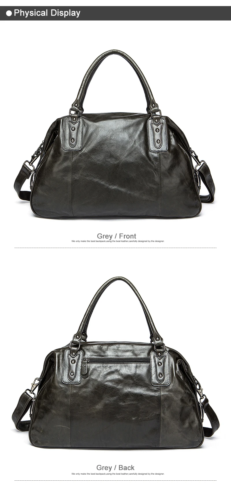 3 cowhide travel bag men