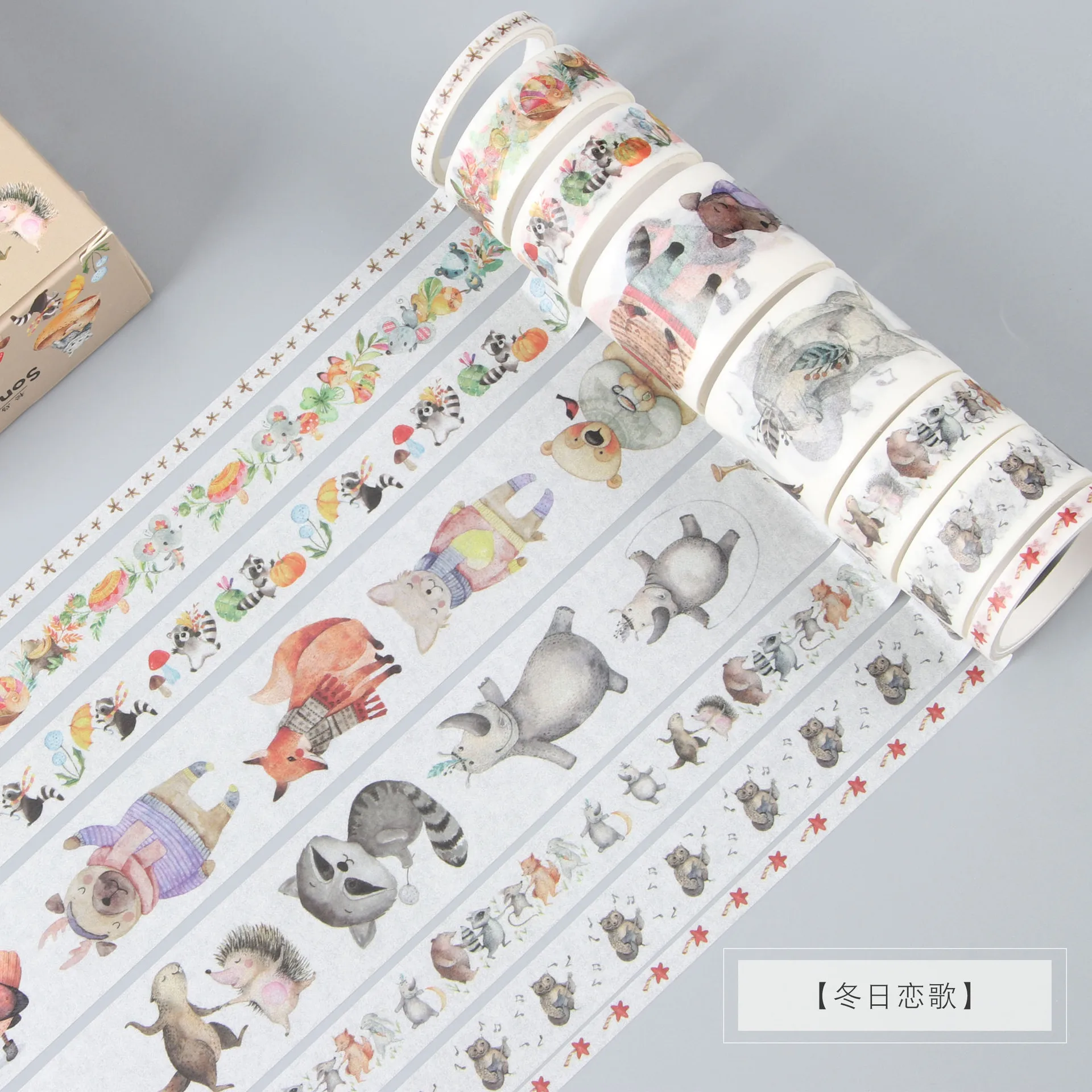 

8 pcs/box Animal Washi tape Set DIY Decoration Scrapbooking planner masking tape adhesive tape label stationery sticker