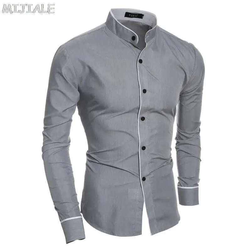 2017 Spring Autumn Cotton Dress Shirts High Quality Mens Casual Shirt,Casual Men Free Shipping Size M-XXL Slim Fit Social Shirts