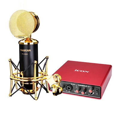 Takstar PC-K820 Recording Microphone with ICON Mobile U Sound card 