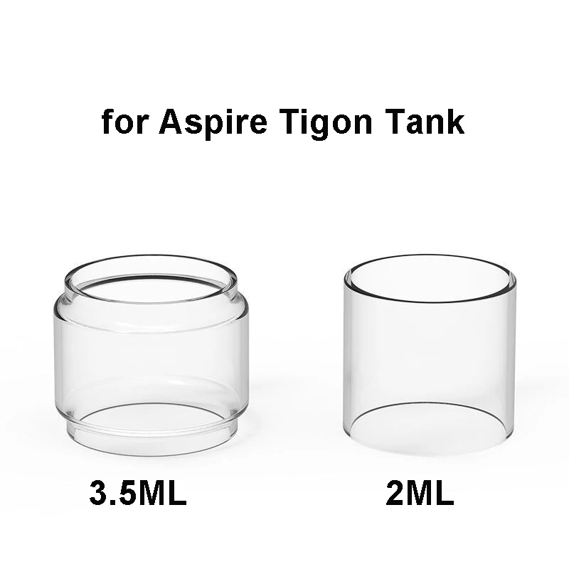 

2/3/5PCS replacement Glass Normal/Bubble Tube for Aspire Tigon Vape Tank MTL/DTL Fatboy 3.5ml/Staright 2ML