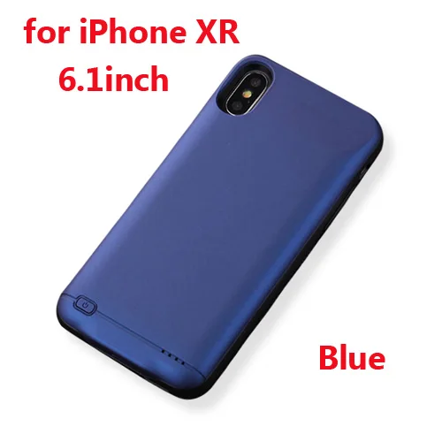 4000 мАч зарядное устройство чехол для iPhone X XS power Case Внешнее зарядное устройство для iPhone XR XS Max 5000 мАч чехол для телефона зарядное устройство - Цвет: Blue for X XS