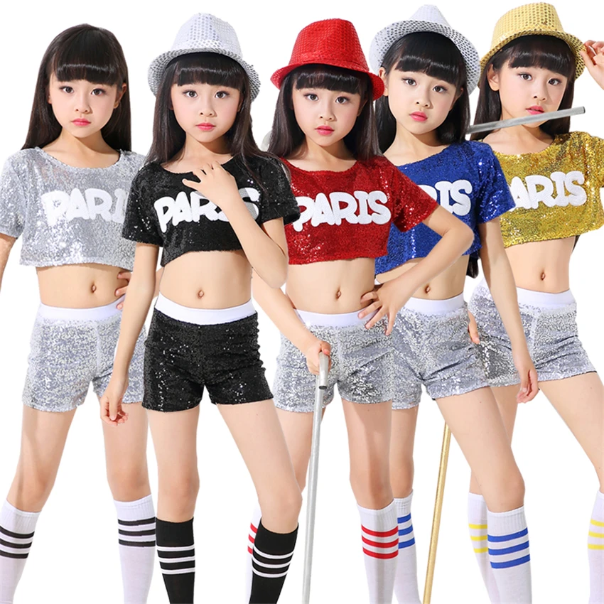 

Kids Dresses for Girls Jazz Dance Costumes Hiphop Sequin Tutu Dress Holographic Stage Performance Clothing Festival Outfit