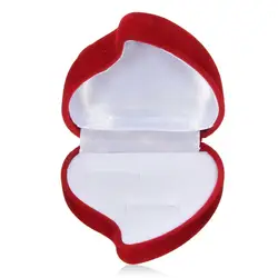 Красное сердце-образный цветок кольцо Box для обручальных Свадебная мода элегантный дизайн ювелирные изделия, подарки