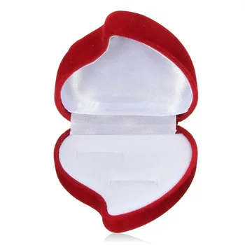 

The Red Heart-shaped Flower Ring Box For Engagement Wedding Fashion Design Elegant Jewelry Gifts