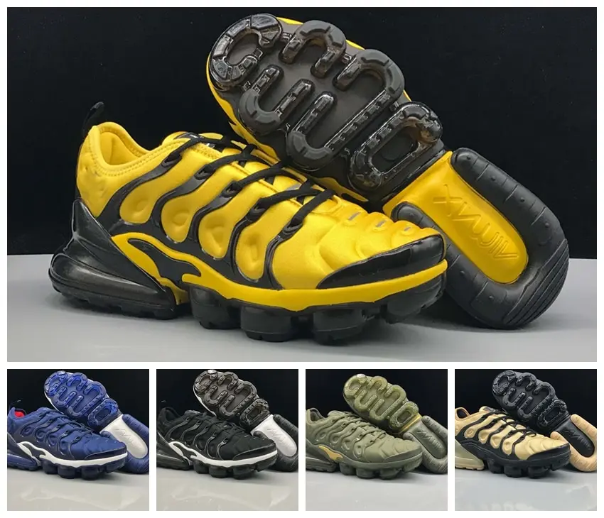 

2019 NEW AIR VAPORMAX PLUS TN Plus Olive In Metallic running Shoes Men women + 2 2.0 sneakers cleats