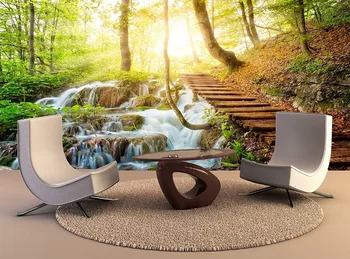 

Custom Wallpaper Murals Mountain Bridge Self Adhesive Vinyl Wall Sticker Wall Paper Art Wall Painting Living Room