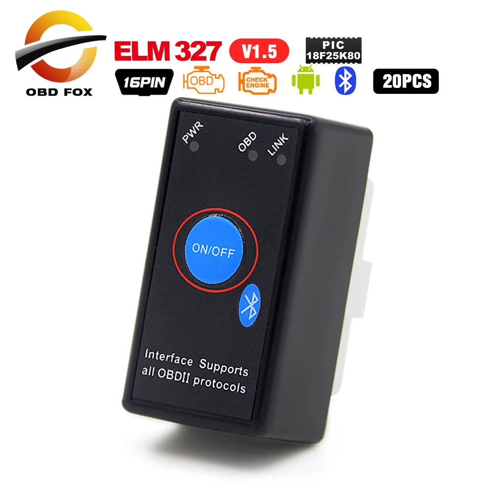 Супер Мини ELM327 V1.5 Bluetooth OBDII автомобильный диагностический инструмент для Android elm 327 wifi Mini elm327 usb 20 шт./лот DHL бесплатно