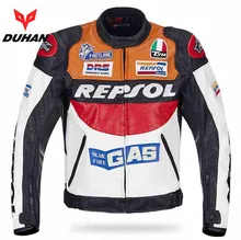 DUHAN Moto GP motorcycle REPSOL Racing Leather Jacket VS02 orange blue M L XL XXL 3XL
