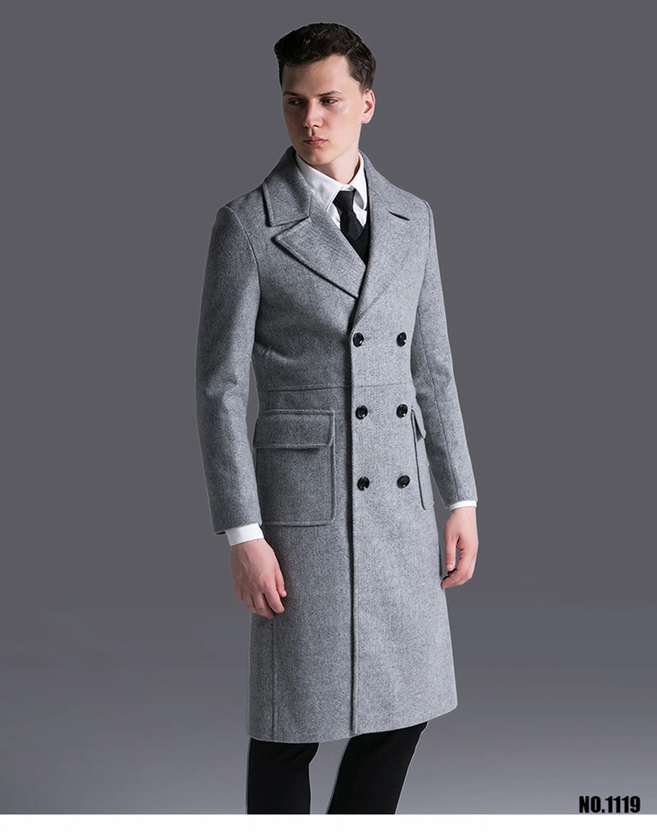 Holyrising мужская зимняя куртка из шерсти в британском стиле мужские удлиненные шерстяные мужские пальто, куртки, верхняя одежда теплая S-6XL#18067