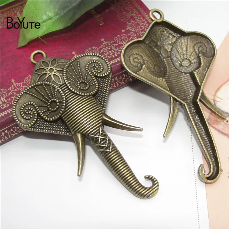 BoYuTe (10 PiecesLot) Wholesale Metal Alloy 8147MM Big Elephant Pendant Charms Diy Hand Made Jewelry Accessories (1)
