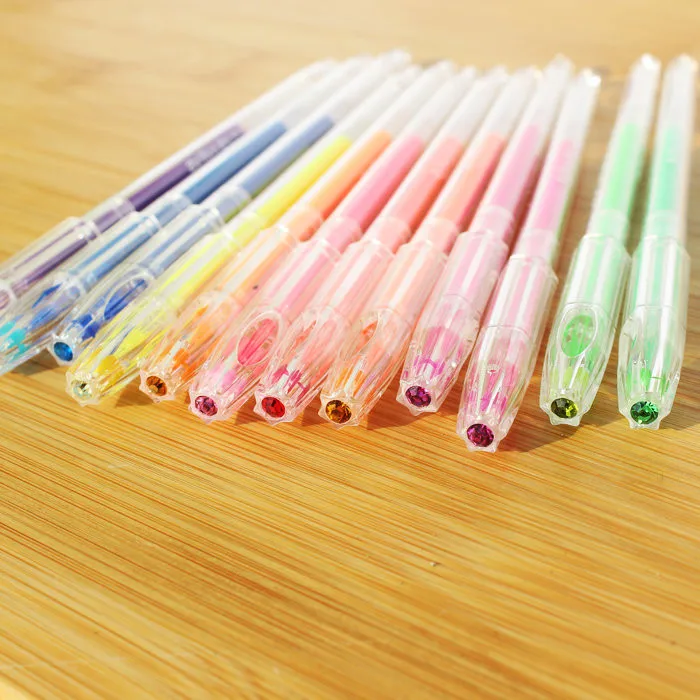 48 цветов гелевая ручка с алмазным наконечником пастельный блеск идеальный Эскиз Рисование копические Маркеры маркер для манги aquarella цветные ручки
