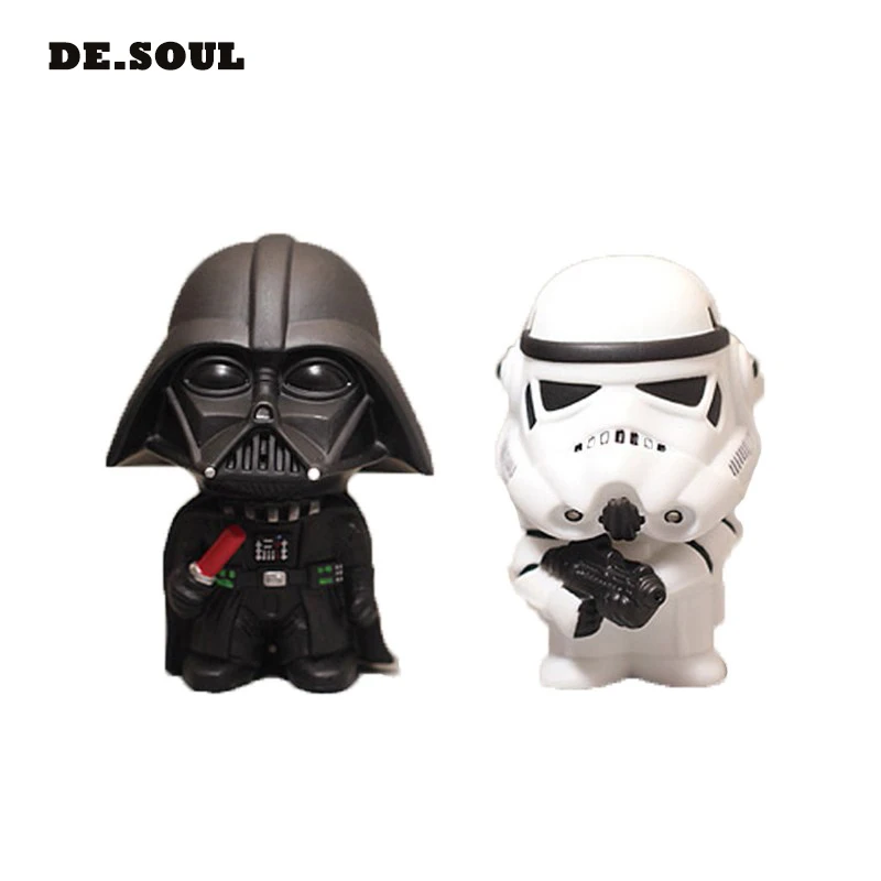 

Car Ornament Cute Star Wars Action Figure Doll Automobiles Interior Black Darth Vader White Stormtroopers Model