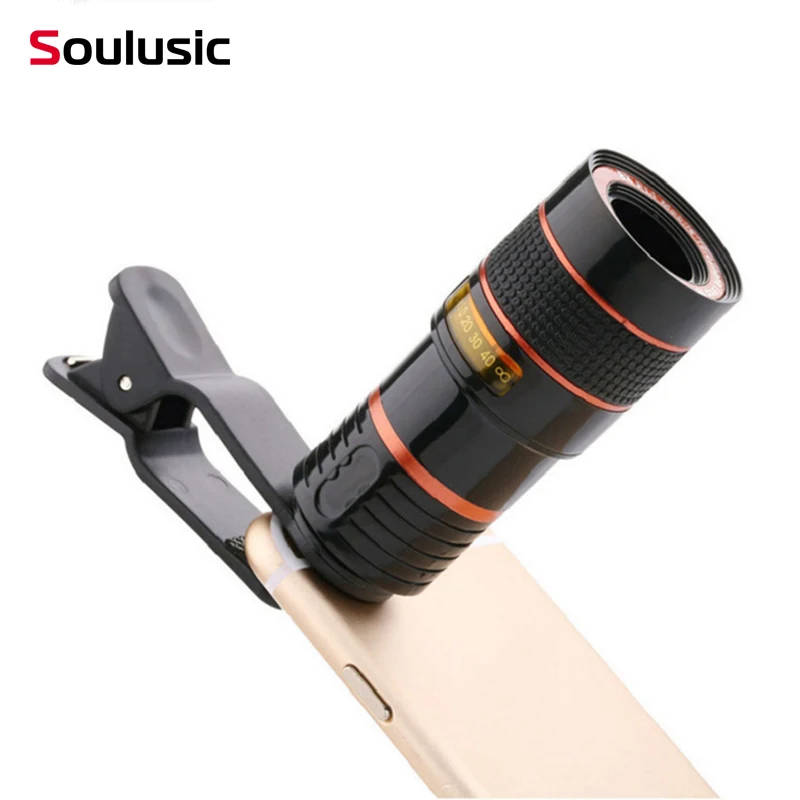 

Soulusic Universal 8X 12X Zoom Optical Phone Telescope Portable Mobile Phone Telephoto Camera Lens For Iphone HUAWEI XaioMi