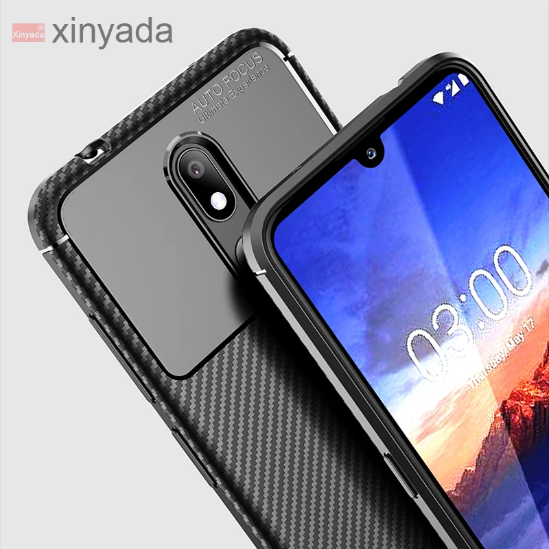 

Soft Cover Case For Nokia 4.2 3.2 Case luxury Silicone Tpu Carbon Fiber Armor Shell Bumper coque