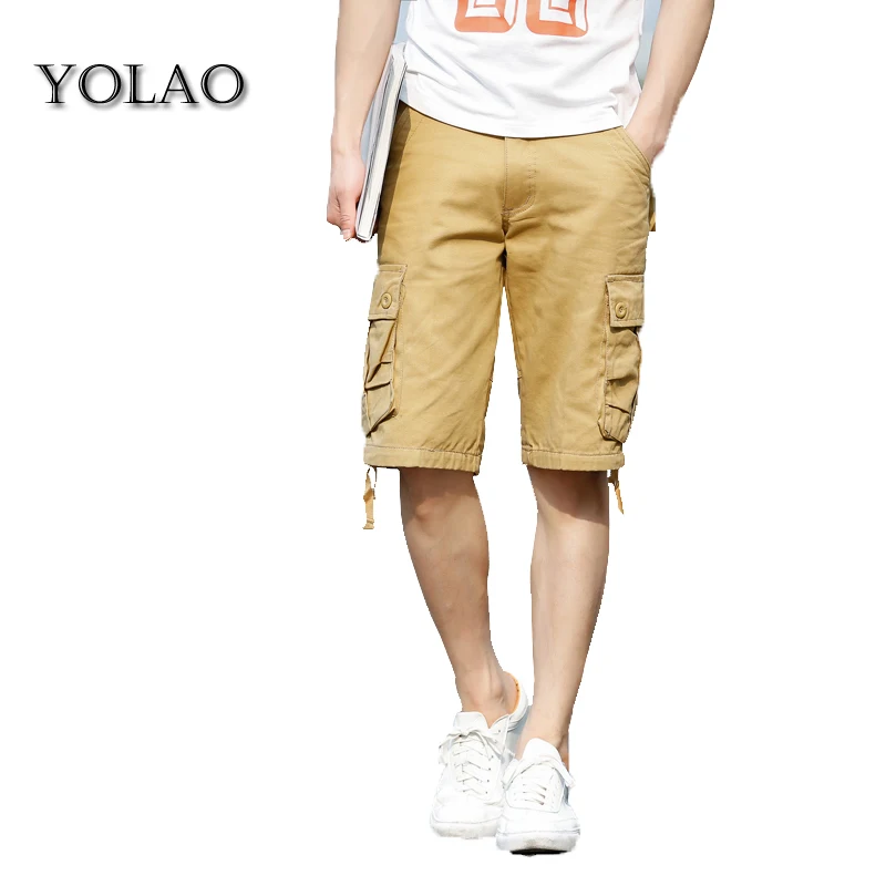 Новые популярные летние мужские армейские Карго повседневные бермуды камуфляжные мужские шорты Модный комбинезон военные брюки плюс размер