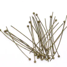 DoreenBeads бронзовый тон шариковая головка шпильки 40 мм x 0,5 мм(24 калибра), продается в упаковке 35 Новинка