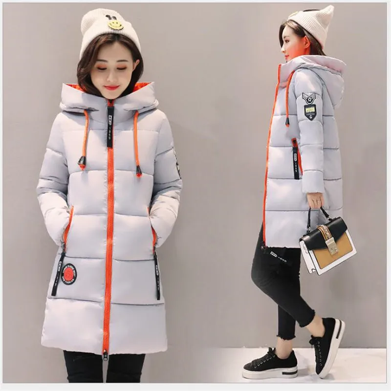 2019 Winter jacket women Thick Long Women Parkas Hooded Female Outwear Coat Down Cotton Padded Snow Wear K037