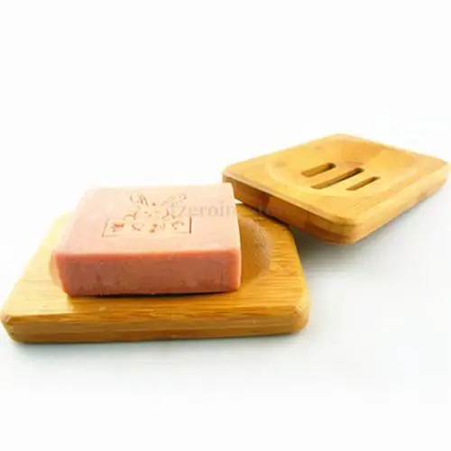 1 Pc Modern Bamboo Wooden Soap Dish Cleaning Tools Tray Holder Storage