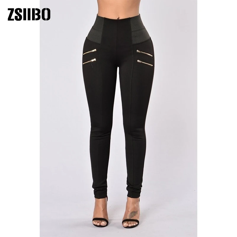 

Spring High Waist Skinny Leggings Black Empire Eyelet Lace Up Sexy Leggings Women Elegant Sporting Pants high waist legginsy