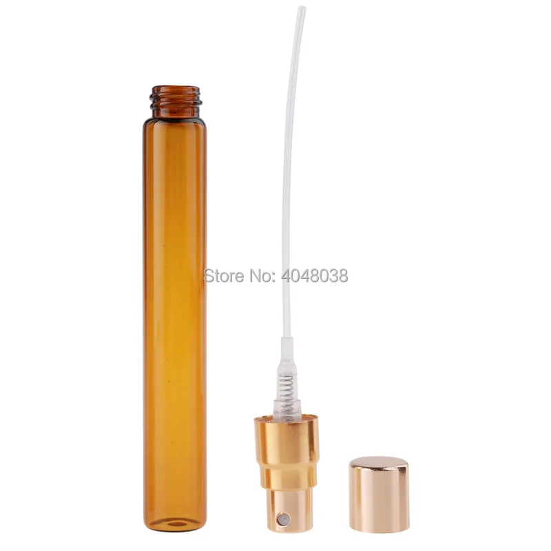 Dark Brown Spray Pump Bottle Glass Empty Cosmetic Atomizer Toner Astringent Refillable Vials 10 ML Makeup Sample Perfume Bottle (2)