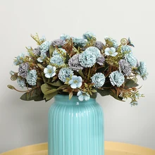 30 см шелковые искусственные гвоздики цветы букет 11 голов настоящие на ощупь искусственные цветы для дома и сада Свадебные украшения День Матери