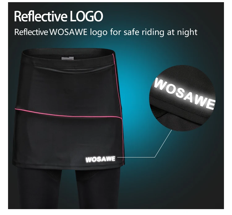 WOSAWE велосипедные штаны дышащие кулер ткань велосипедная одежда брюки женские велосипедные брюки колготки с юбками весна осень