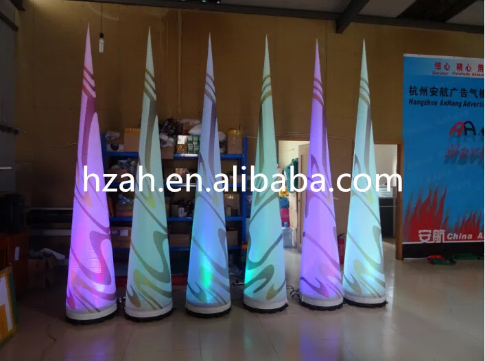 Colorful Inflatable LED Light Cone Party Decoration