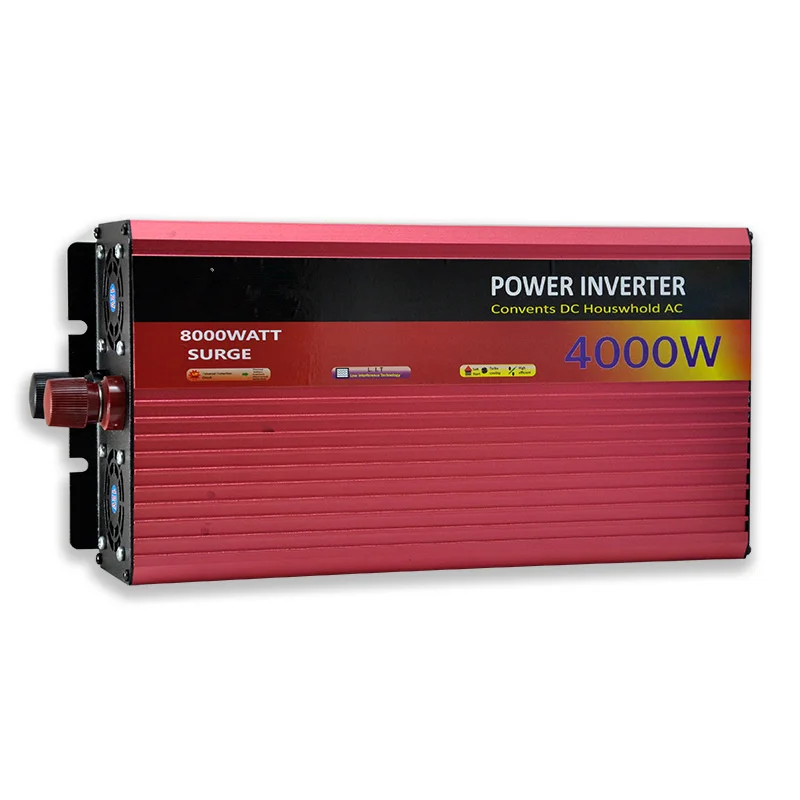 4000 W 50 HZ Портативный транспортных средств внедорожные Мощность инвертор DC12V для AC220V USB Выход