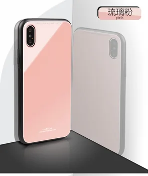 

50pcs/lot free shipping Luxury glass case cover back TPU Soft frame case For iPhone XS XR XS MAX8/8 PLUS/7/7PLUS