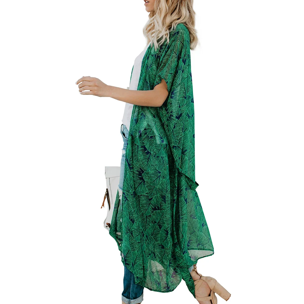 2018 Summer Fashion Women Floral Print Long Kimono Cardigan Half Sleeve Summer Blouse Blusas Bohemian Chiffon Vintage Kimono 2018 Summer Fashion Women Floral Print Long Kimono Cardigan Half Sleeve Summer Blouse Blusas Bohemian Chiffon Vintage Kimono