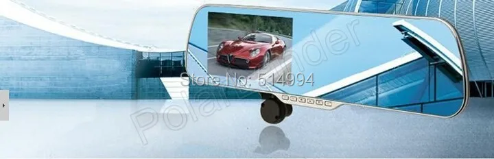 Лидер продаж автомобилей Камера 5 "сенсорный Android GPS Wi-Fi FM парковка Зеркало заднего вида HD регистраторы двойной Камера DVR