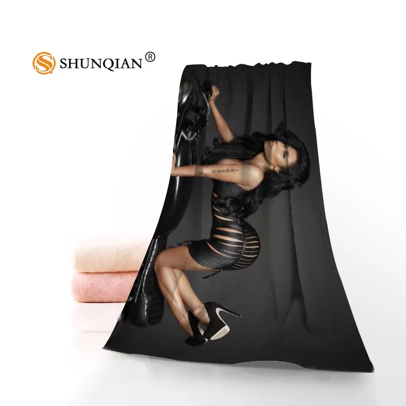 Горячая Заказная Nicki Minaj полотенце напечатанное хлопковое лицо/банные полотенца из микрофибры Ткань для детей, мужчин и женщин полотенце для душа s A7.24-1 - Цвет: 17