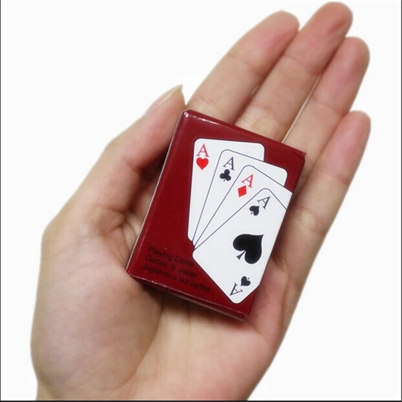 

Eva2king Mini 5.3*3.8CM Classic Poker Card Game Multiplayer Kids Family Board Games Porker Toys Funny Playing With Friends