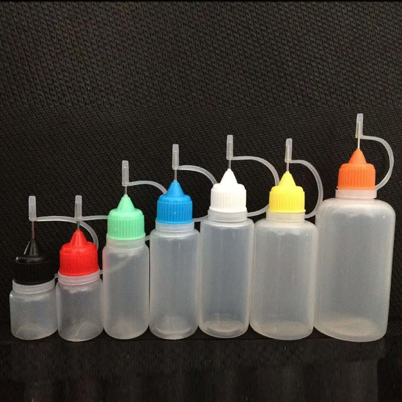 1000ps Plastic Dropper Bottles Needle Caps Vapor Vape E Liquid Empty Bottle 5ml 10ml 15ml 20ml