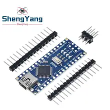 ShengYang Mini USB CH340 Nano 3,0 ATmega328P плата контроллера совместимый для Arduino Nano CH340 USB драйвер Nano V3.0 ATmega328