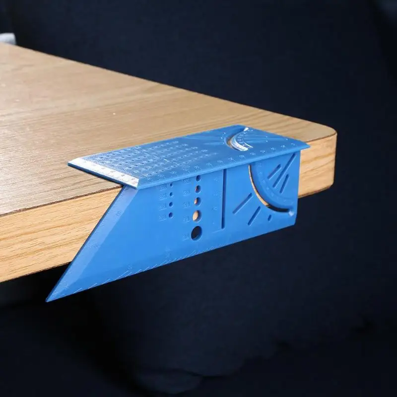 Деревообработка 3D Mitre угол измерения квадратный размер измерительный инструмент с манометром линейки инструменты 45+ 90 градусов метрический манометр измерительный прибор