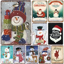 Рождественский стиль металлическая винтажная декоративная металлическая вывеска жестяная вывеска металлический плакат металлическая пластина домашний бар украшение для паба винтажные плакаты