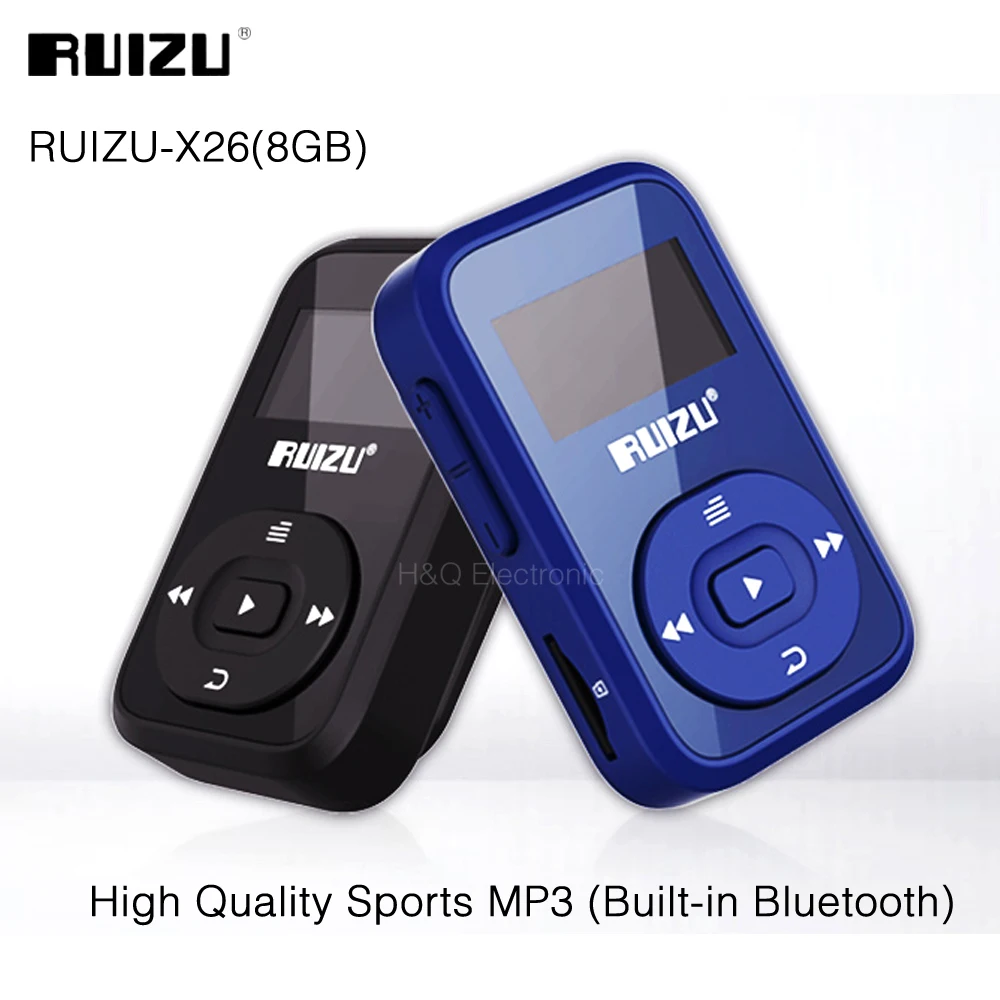 Оригинальный мини MP3 плеер RUIZU X26 с зажимом Bluetooth 8 ГБ спортивный музыкальный mp3
