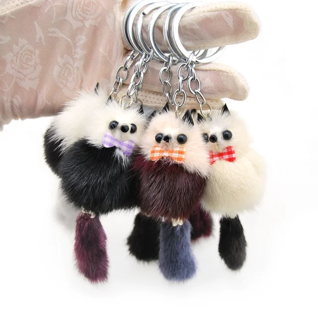 Multi-Color Finnish Raccoon Pom-Pom Bag Charm/Key Chain – York Furrier