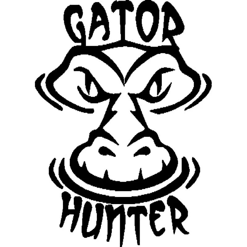 12 8 см * 17 Виниловая наклейка Gator Hunter автомобильные наклейки Water Lake Аллигатор