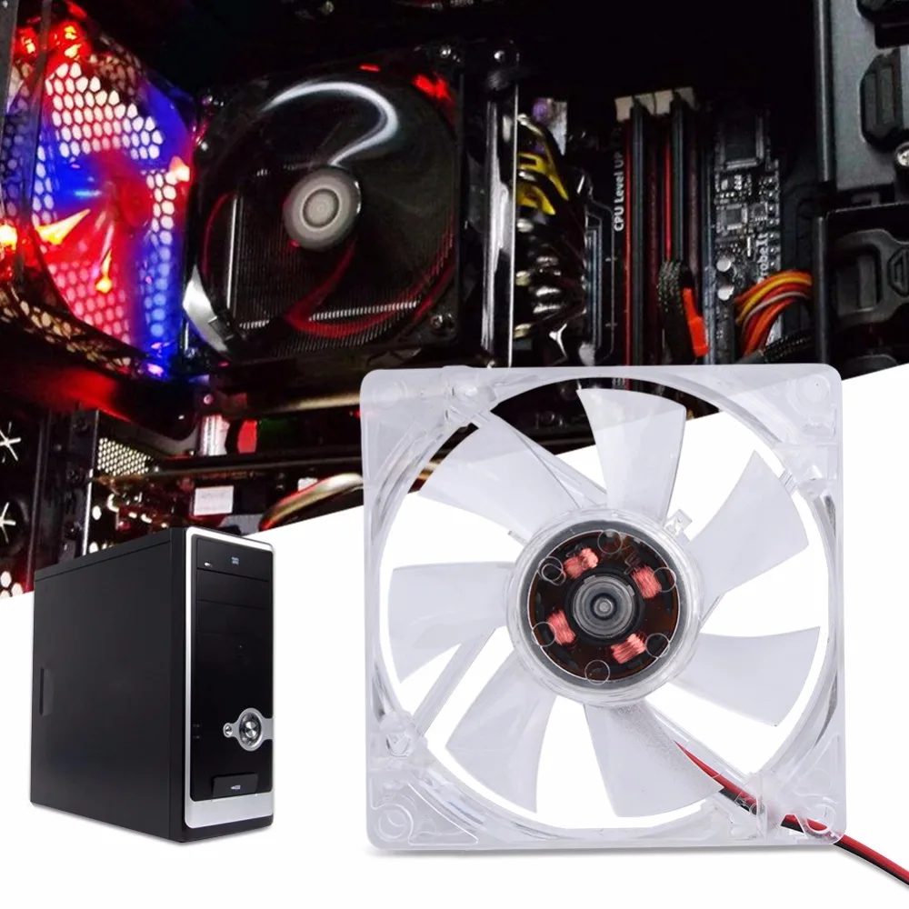 

80mm LED Light 12V 4Pin CPU Heatsink Cool PC Case Cooling Fan Computer Cooler
