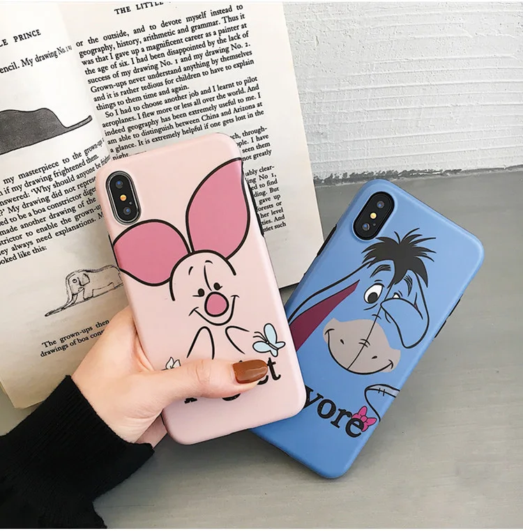 Cute Winnie Pooh Tigger Piglet Eeyore Soft Silicone phone Case for iphone 6 6s 7 8 plus Cartoon Back Case for iphone X XR XS MAX