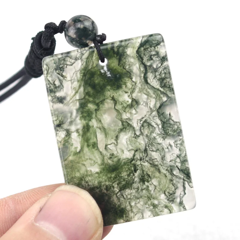 

31x45mm Natural Moss agat carnelian Pendant Rectangle Shape Pendant Natural Stone Pendant For Woman For Gift Free Shipping